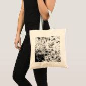 Zwart-Wit Abstracte Vuil "Wolken" Vorming Tote Bag (Voorkant (product))