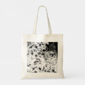 Zwart-Wit Abstracte Vuil "Wolken" Vorming Tote Bag (Achterkant)