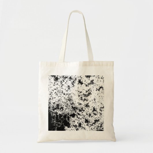 Zwart-Wit Abstracte Vuil "Wolken" Vorming Tote Bag (Voorkant)