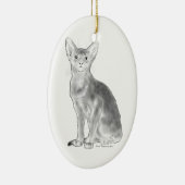 Zwart-wit Aby Keramisch Ornament (Rechts)