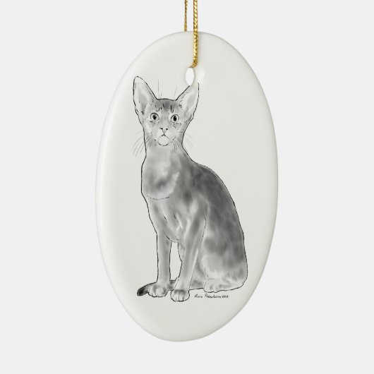 Zwart-wit Aby Keramisch Ornament (Rechts)