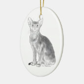Zwart-wit Aby Keramisch Ornament (Links)