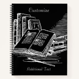 Zwart-wit Academia gepersonaliseerd Notitieboek