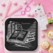 Zwart-wit Academie Papieren Bordje (Feest)