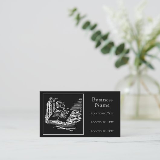 Zwart-wit Academie Visitekaartje (Staand voorkant)