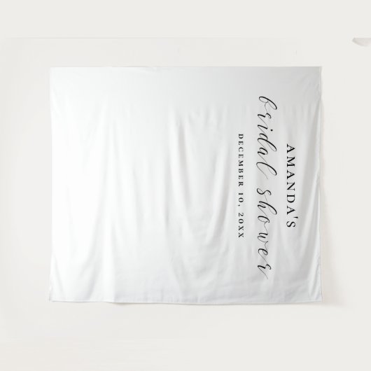 Zwart-wit achtergrond. Bruidsdouche achtergrond Wandkleed (Voorkant (horizontaal))