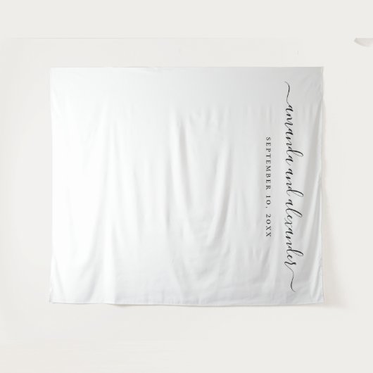 Zwart-wit achtergrond. Trouw achtergrond Wandkleed (Voorkant (horizontaal))