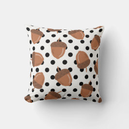 Zwart & Wit Acorn Botanische Polka Dot Gezellige H Kussen
