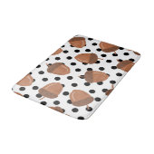 Zwart-wit Acorn Botanische Polka Dot Herfst Badmat (Gekanteld)