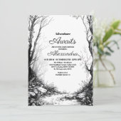 Zwart Wit Adventure Mountain Baby shower Kaart (Staand voorkant)