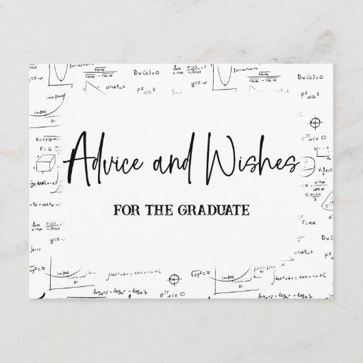 Zwart Wit Advies en Wensen Wiskunde Afstuderen Informatiekaartje (Voorkant)
