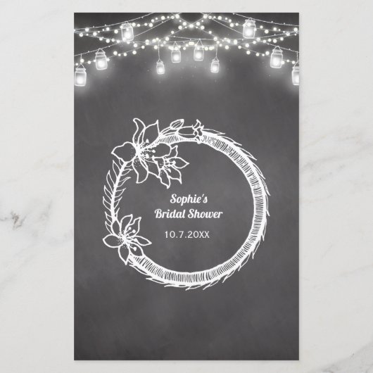 Zwart Wit Advies voor Bride Mason Jar Kaart (Achterkant)