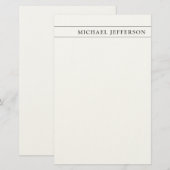 Zwart Wit Advocaat Juridische Beroep Briefpapier (Voorkant / Achterkant)