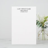 Zwart Wit Advocaat Zakelijk Profiel Briefpapier (Staand voorkant)