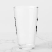 Zwart-wit Afbeelding van een Golfer Glas (Links)