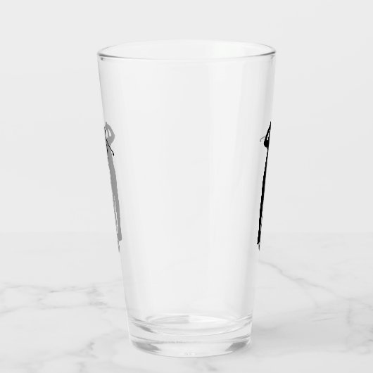 Zwart-wit Afbeelding van een Golfer Glas (Rechts)