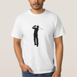 Zwart Wit Afbeelding van Golfer T-shirt