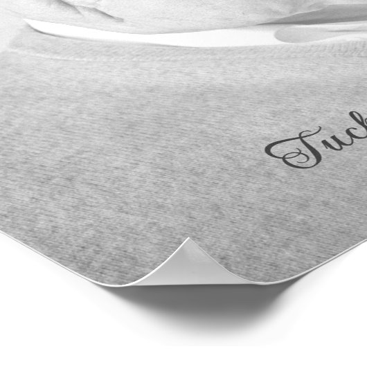 Zwart-wit Afbeelding voor begrafenisservice Poster (Hoek)