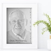 Zwart-wit Afbeelding voor begrafenisservice Poster