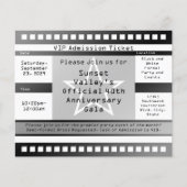 Zwart-wit, afdrukbare Star Ticket Flyer (Voorkant)