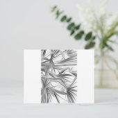 Zwart wit afdrukken Plant zwart afdrukken Briefkaart (Staand voorkant)
