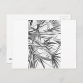 Zwart wit afdrukken Plant zwart afdrukken Briefkaart (Voorkant / Achterkant)