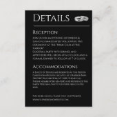 Zwart-wit Affair-bruiloft- Informatiekaartje (Voorkant)