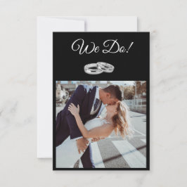 Zwart-wit Affair-bruiloft- Kaart