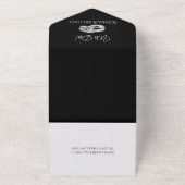 Zwart-wit Affair-Trouwringen- All In One I Uitnodiging (Buitenkant)