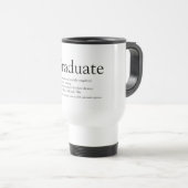 Zwart-Wit Afgestudeerde Definitie Afstuderen Reisbeker (Voorkant rechts)