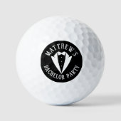 Zwart-Wit Afscheid Van De Vrijgezel Golfballen (Voorkant)