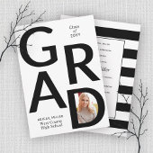 Zwart, wit AFSTUDEERDER Klasse van 2025 foto afstu Aankondiging