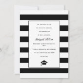 Zwart, wit AFSTUDEERDER Klasse van 2025 foto afstu Aankondiging (Achterkant)