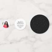 Zwart-wit afstudeerfeest confetti (Achterkanten)