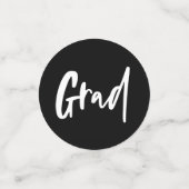 Zwart-wit afstudeerfeest confetti (Kleine voorkant)