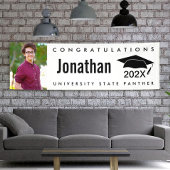 Zwart-wit afstuderen 1 foto pet modern vet spandoek