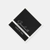 Zwart-wit Afstuderen 2025 Servet (Hoek)