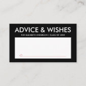 Zwart-wit Afstuderen afstudeerfeest voor studenten Advieskaart (Voorkant)