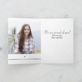 Zwart-wit Afstuderen Afstuderen Gefeliciteerd Kaart (Binnen)