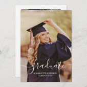 Zwart-wit afstuderen afstuderen van scriptfoto kaart (Voorkant / Achterkant)