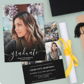 Zwart-wit afstuderen afstuderen van scriptfoto kaart