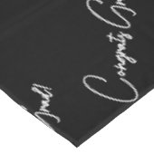 Zwart-wit Afstuderen Elegant Modern Afstuderen Tafelkleed (Gekanteld)