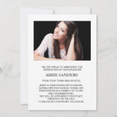 Zwart wit Afstuderen foto bekendmaking Kaart (Achterkant)