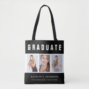 Zwart-wit Afstuderen Foto Collage Canvas tas