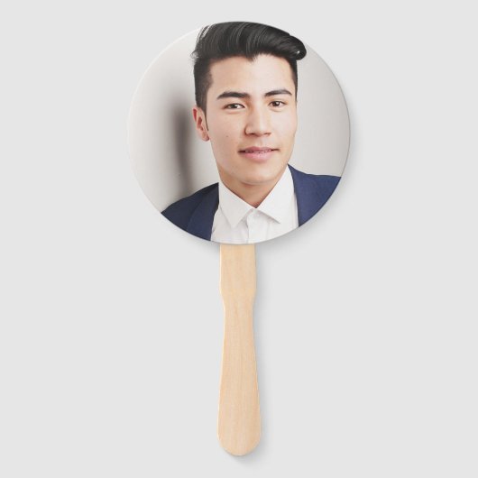 Zwart-wit Afstuderen Foto Collage Handwaaier (Achterkant)