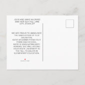 Zwart Wit Afstuderen Fotoklasse 2024 Aankondigingskaart (Achterkant)