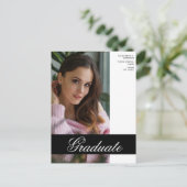 Zwart-wit Afstuderen Fotoreclamepost Briefkaart (Staand voorkant)