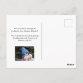 Zwart-wit Afstuderen Fotoreclamepost Briefkaart (Achterkant)