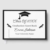 Zwart-wit  Afstuderen Gastenboek (Voorkant)