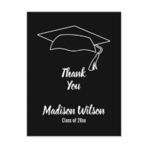 Zwart-wit Afstuderen Hartelijk dank
